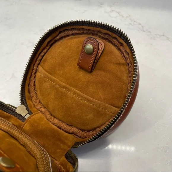 Patricia Nash Brown Leather Zippered Jewelry Case - Picture 5 of 7